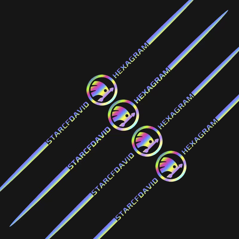 (4 kusy) Štýlové laserové personalizované nálepky na auto