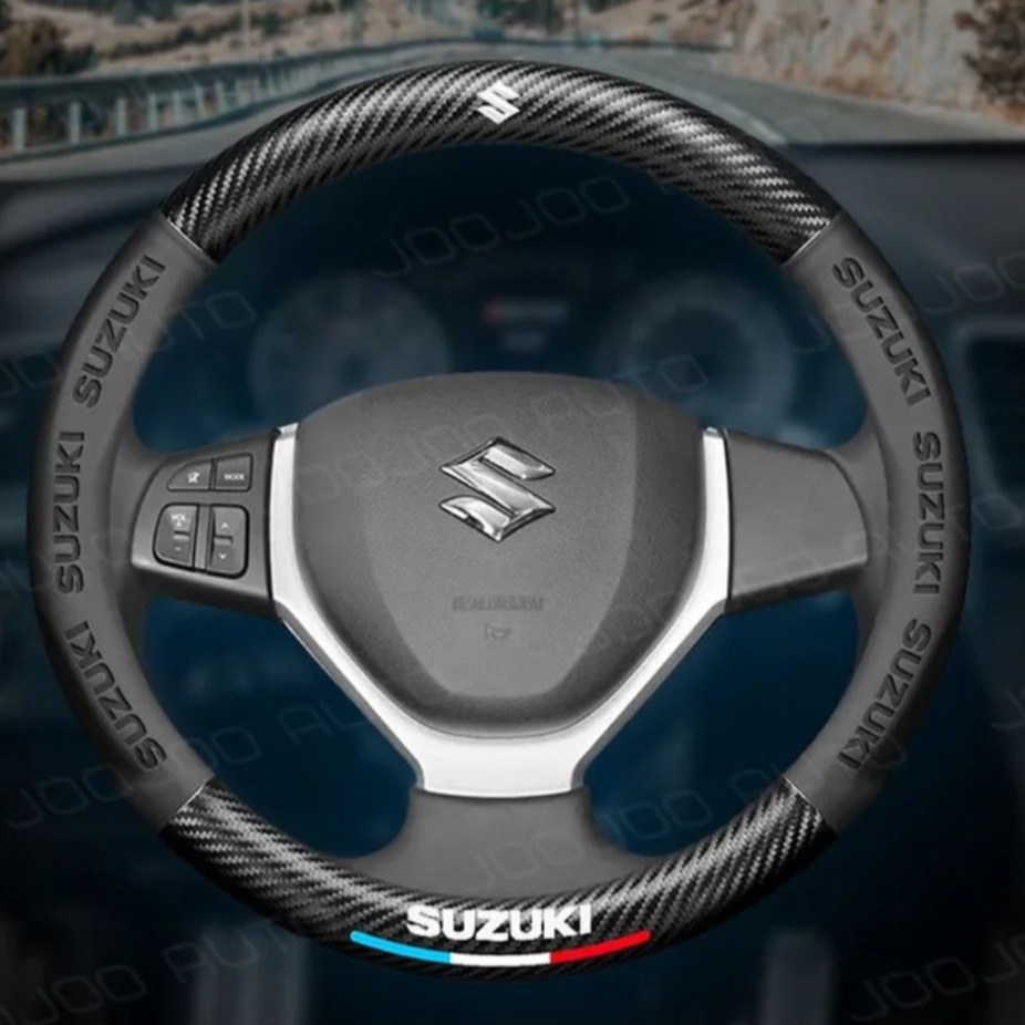 Poťah na volant z uhlíkových vlákien z semišu