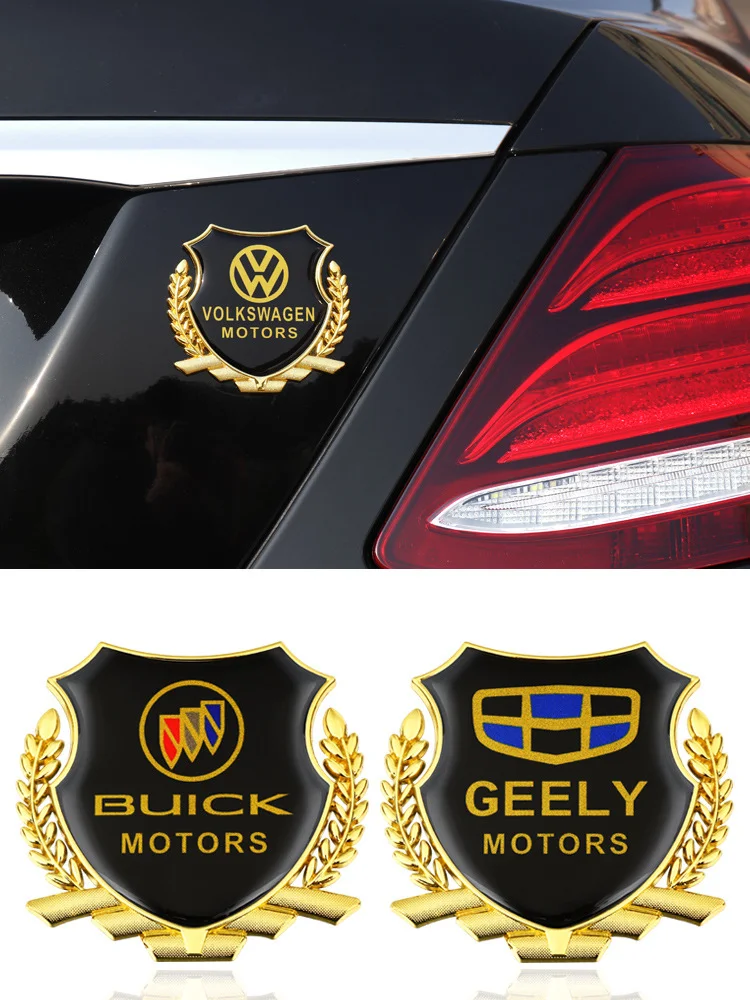 (2 kusy) 3D kovová nálepka na auto