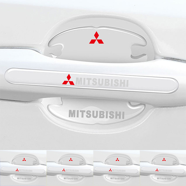 Chránič kľučky dverí z uhlíkových vlákien + protikolízny pásik (8 kusov / sada)