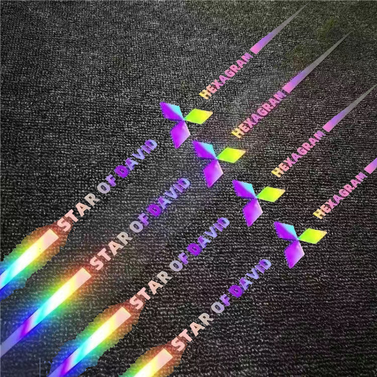 (4 kusy) Štýlové laserové personalizované nálepky na auto