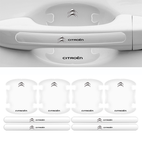 Chrániče kľučiek dverí auta z uhlíkových vlákien (8 kusov/sada)