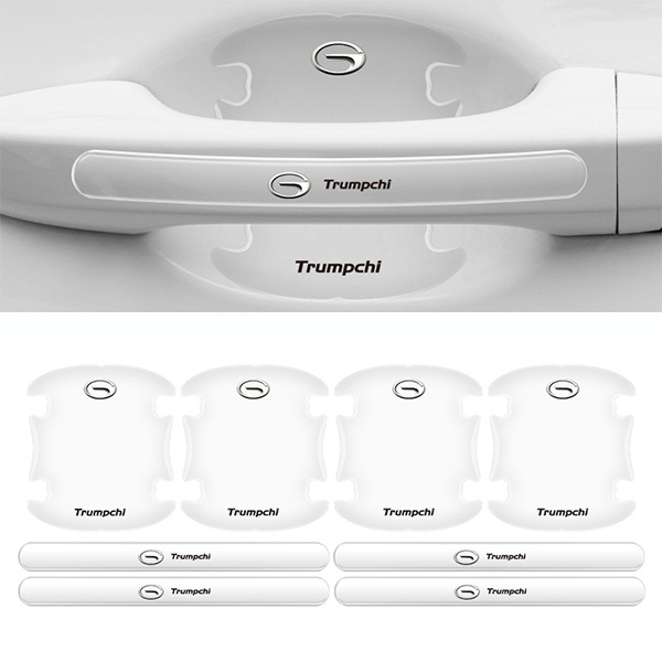 Chrániče kľučiek dverí auta z uhlíkových vlákien (8 kusov/sada)