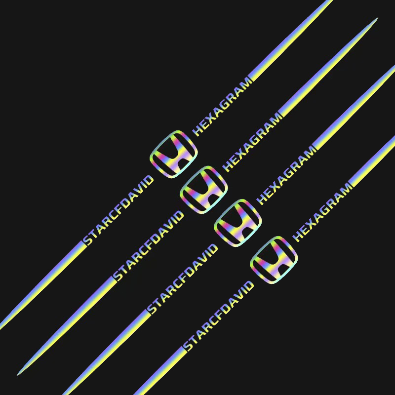 (4 kusy) Štýlové laserové personalizované nálepky na auto