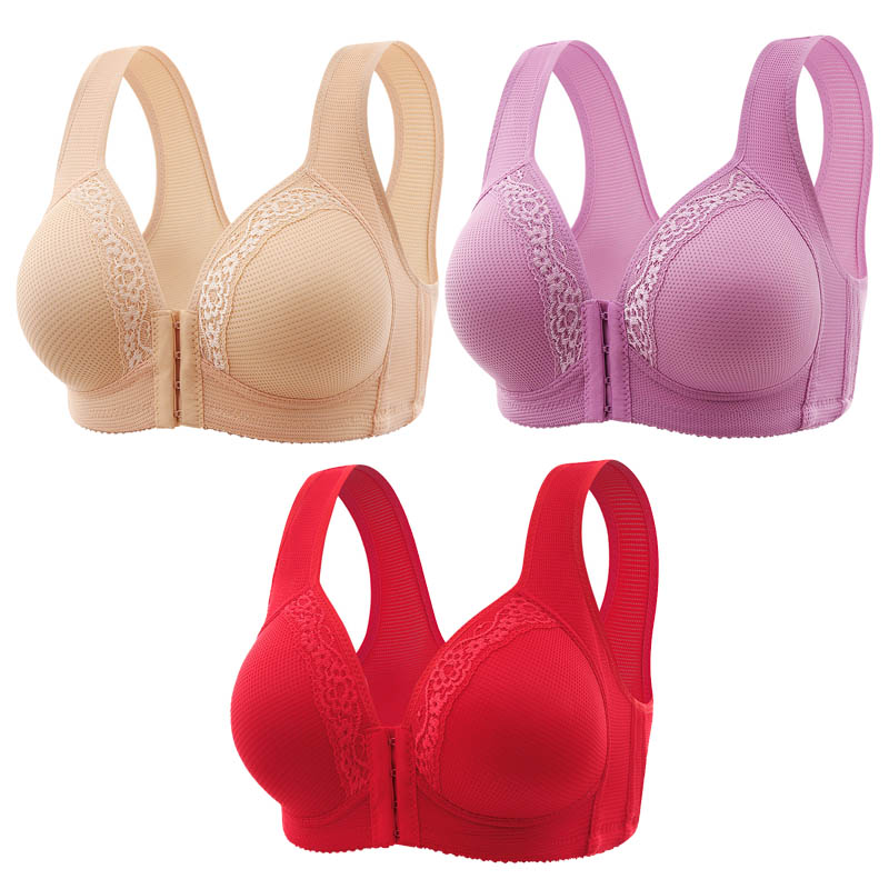 (3 vnt ) Lengva ir patogi priekinė liemenėlė su mygtukais