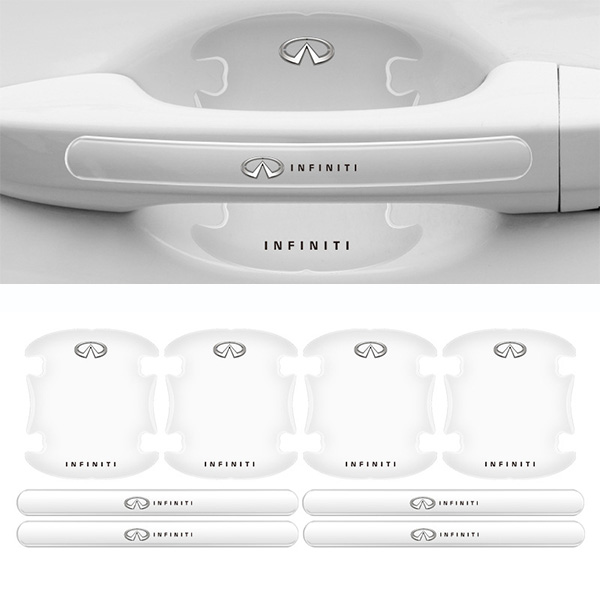 Chrániče kľučiek dverí auta z uhlíkových vlákien (8 kusov/sada)