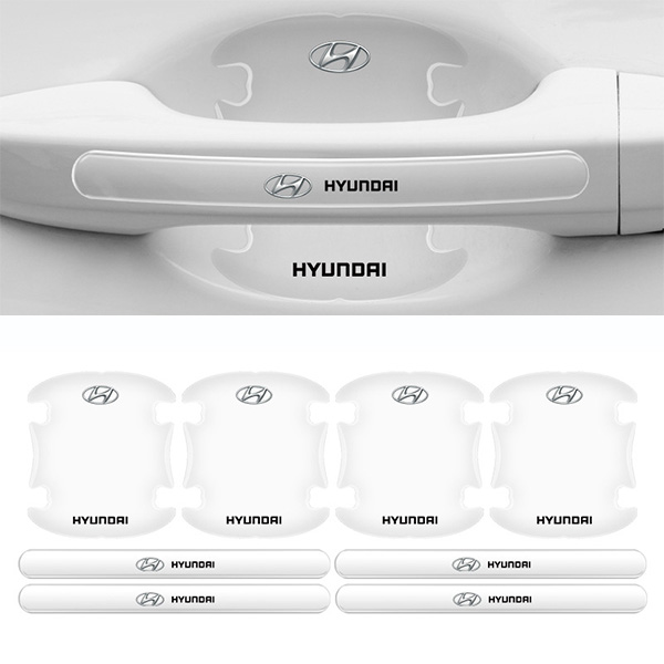 Chrániče kľučiek dverí auta z uhlíkových vlákien (8 kusov/sada)