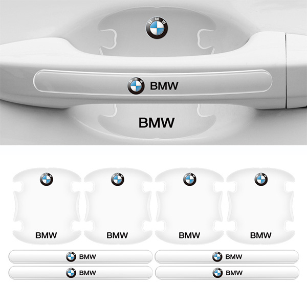 Chrániče kľučiek dverí auta z uhlíkových vlákien (8 kusov/sada)