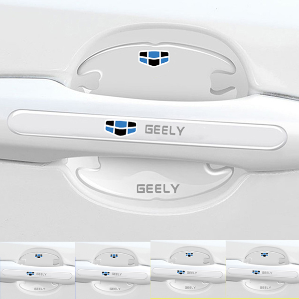 Chránič kľučky dverí z uhlíkových vlákien + protikolízny pásik (8 kusov / sada)