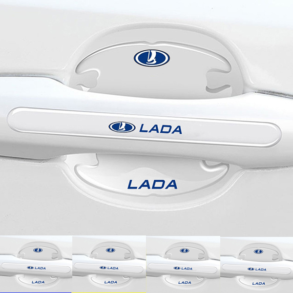 Chránič kľučky dverí z uhlíkových vlákien + protikolízny pásik (8 kusov / sada)