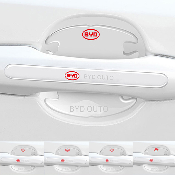 Chránič kľučky dverí z uhlíkových vlákien + protikolízny pásik (8 kusov / sada)