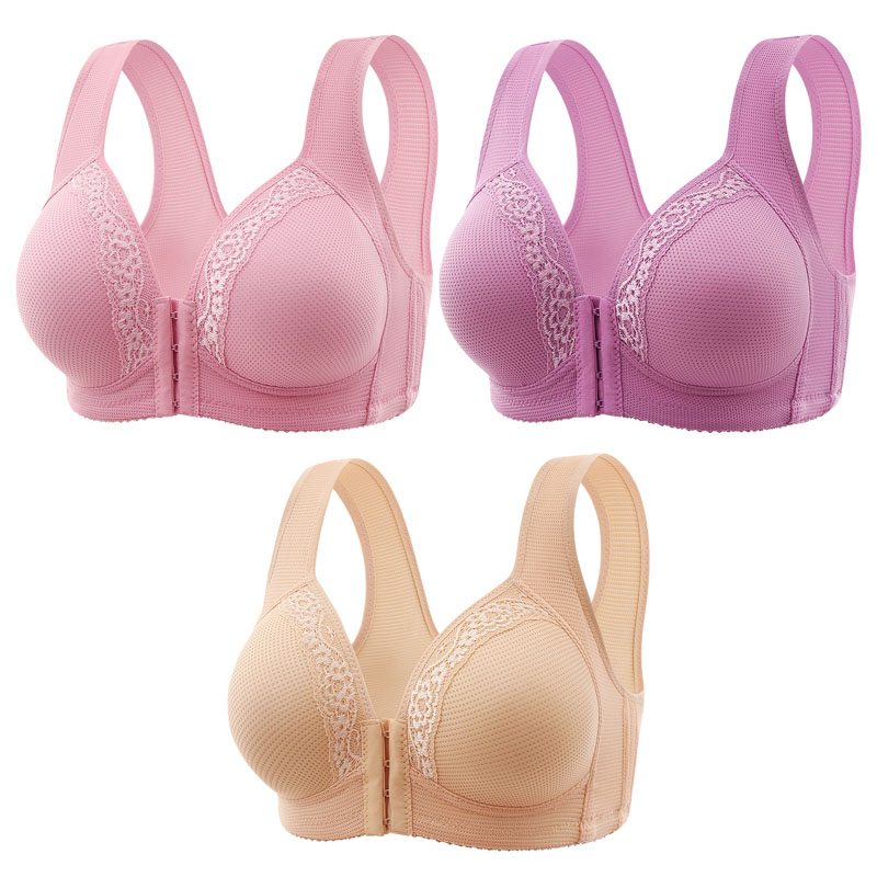 (3 vnt ) Lengva ir patogi priekinė liemenėlė su mygtukais