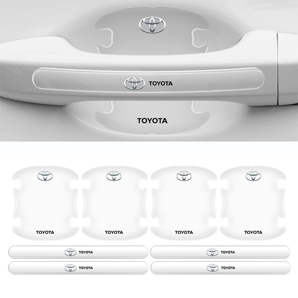 Chrániče kľučiek dverí auta z uhlíkových vlákien (8 kusov/sada)