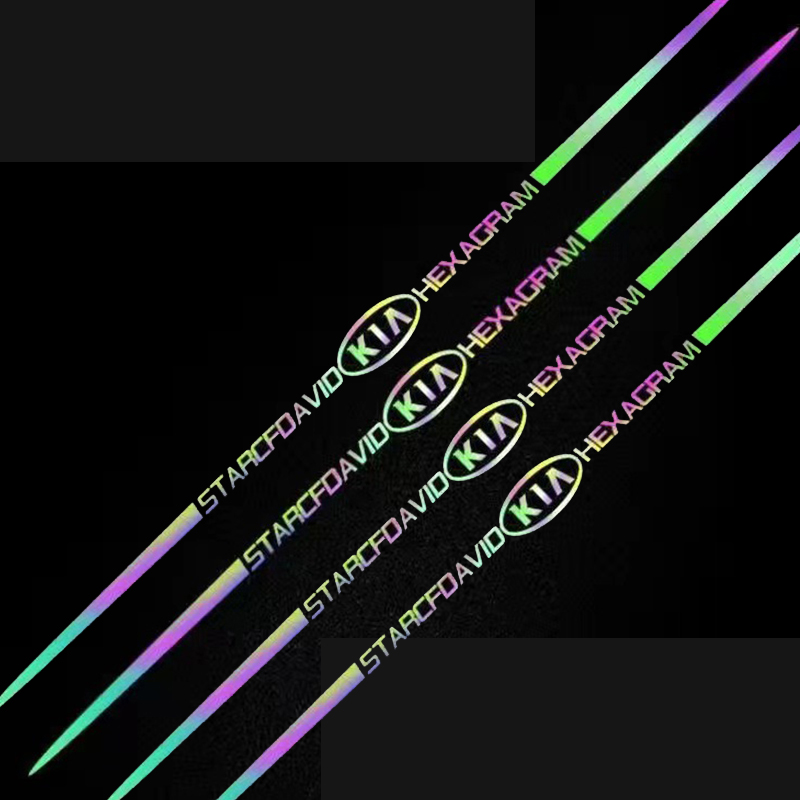 (4 kusy) Štýlové laserové personalizované nálepky na auto