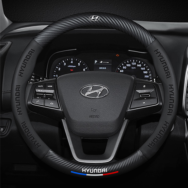 Poťah na volant z uhlíkových vlákien z semišu