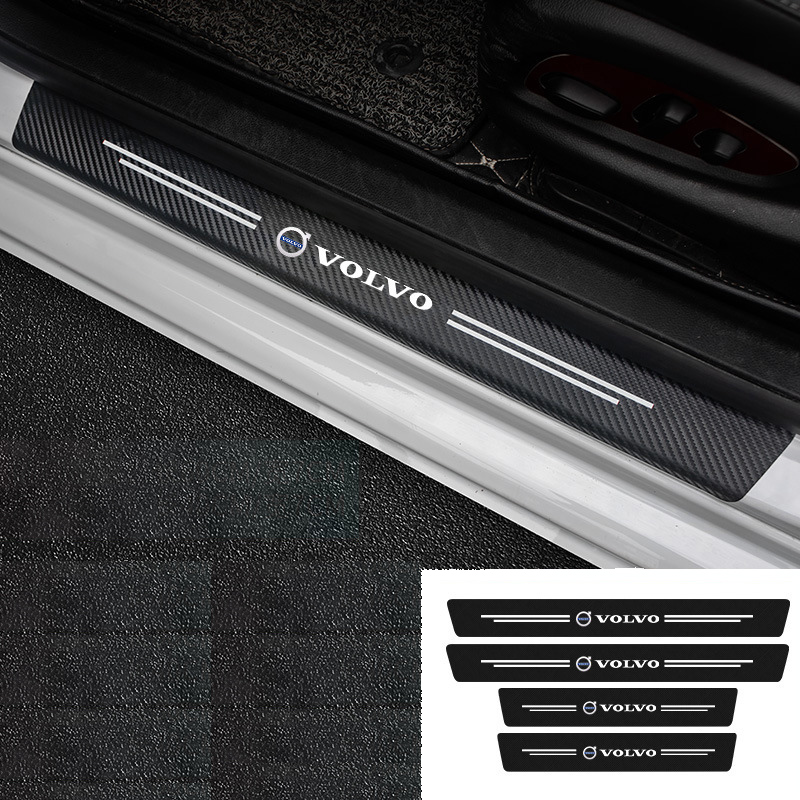  (4 kusy/súprava) 🔥 Uhlíkové vlákno prahová ochrana automobilov