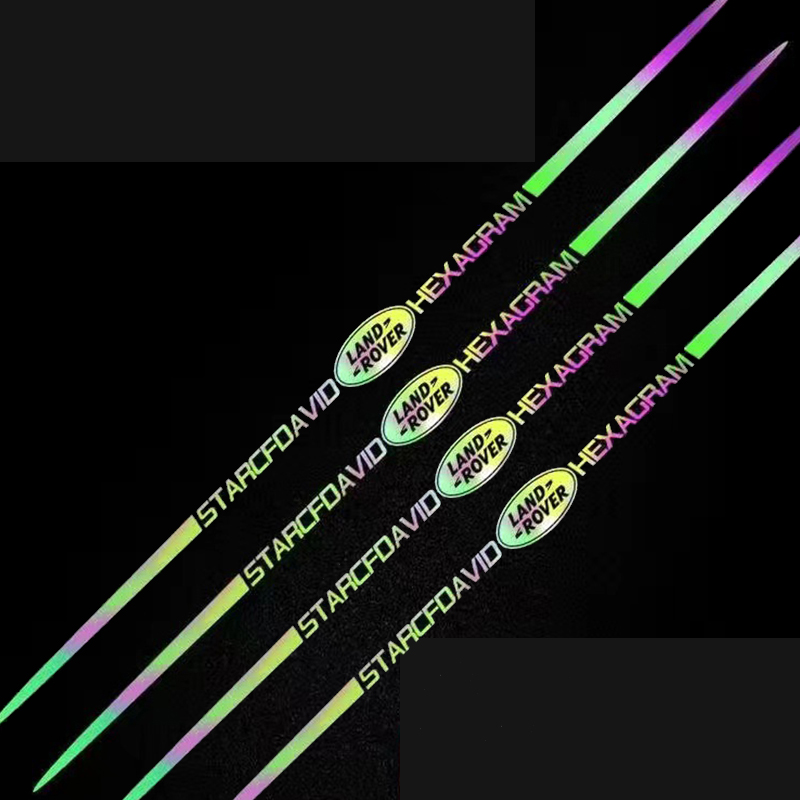 (4 kusy) Štýlové laserové personalizované nálepky na auto