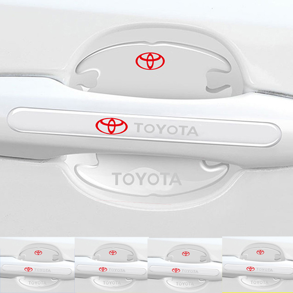 Chránič kľučky dverí z uhlíkových vlákien + protikolízny pásik (8 kusov / sada)