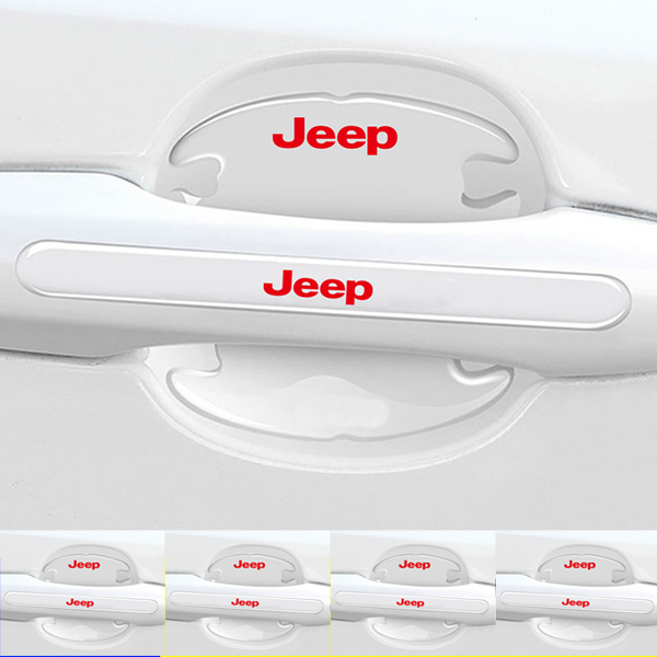 Chránič kľučky dverí z uhlíkových vlákien + protikolízny pásik (8 kusov / sada)