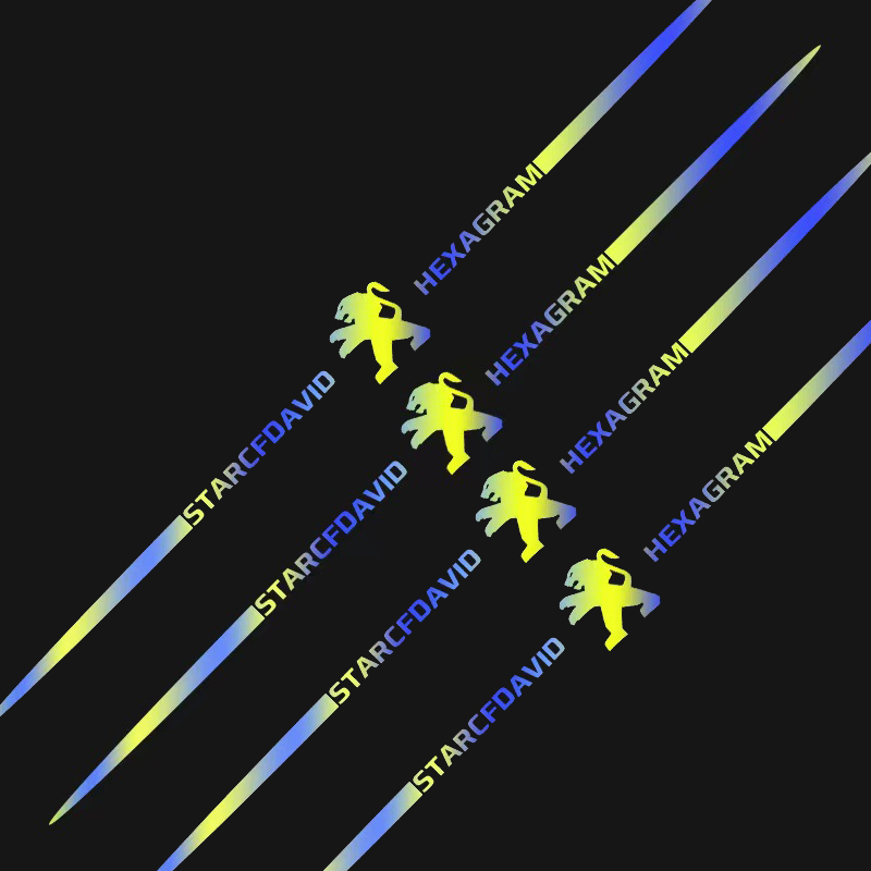 (4 kusy) Štýlové laserové personalizované nálepky na auto