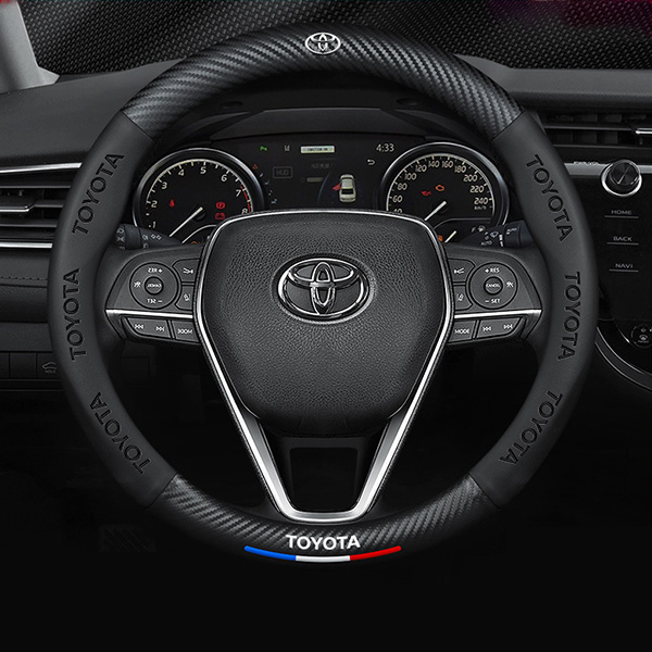 Poťah na volant z uhlíkových vlákien z semišu