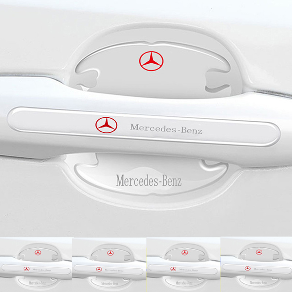 Chránič kľučky dverí z uhlíkových vlákien + protikolízny pásik (8 kusov / sada)