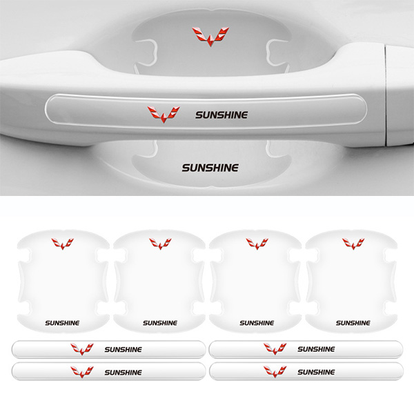 Chrániče kľučiek dverí auta z uhlíkových vlákien (8 kusov/sada)