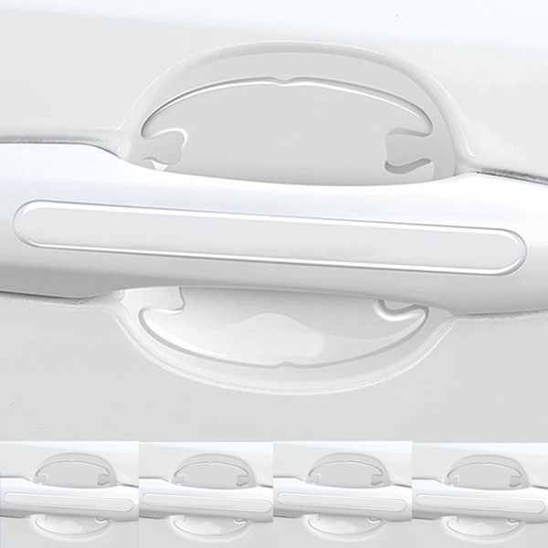 Chránič kľučky dverí z uhlíkových vlákien + protikolízny pásik (8 kusov / sada)