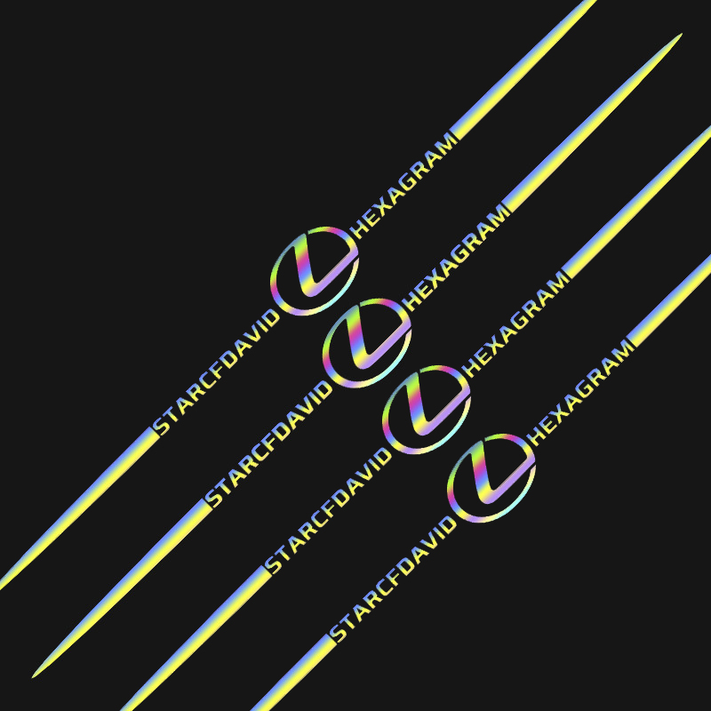 (4 kusy) Štýlové laserové personalizované nálepky na auto