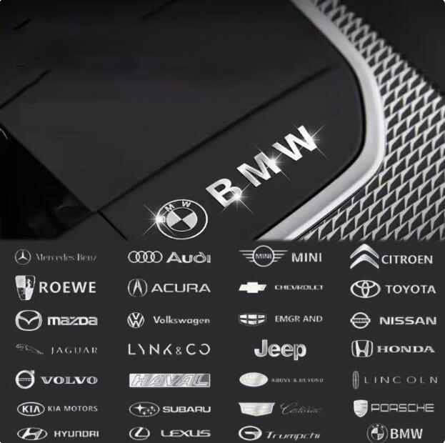 (10 kusy) 🔥3D kovové dekoratívne nálepky do auta