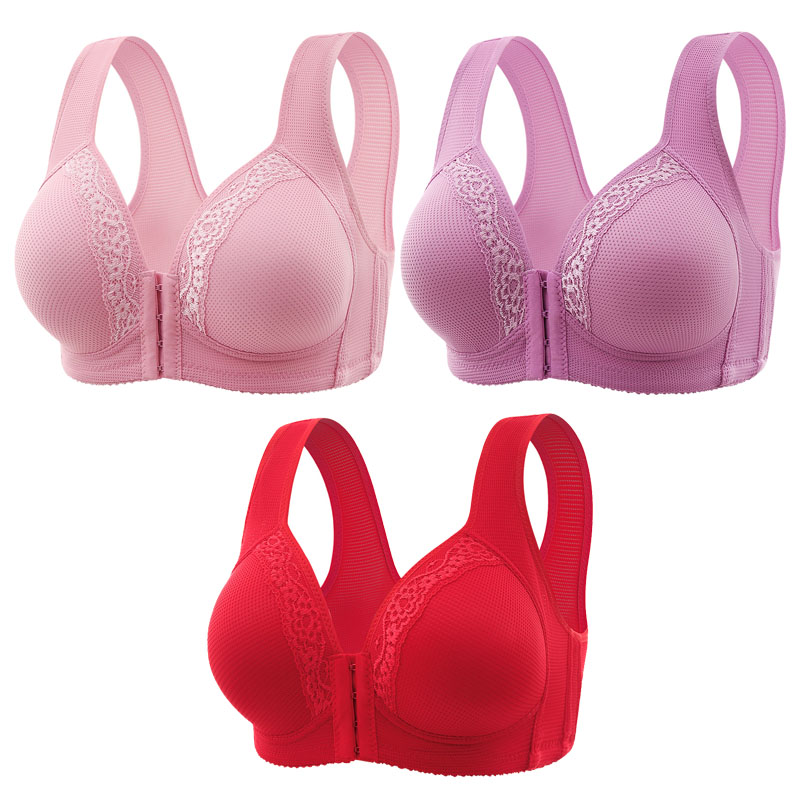 (3 vnt ) Lengva ir patogi priekinė liemenėlė su mygtukais