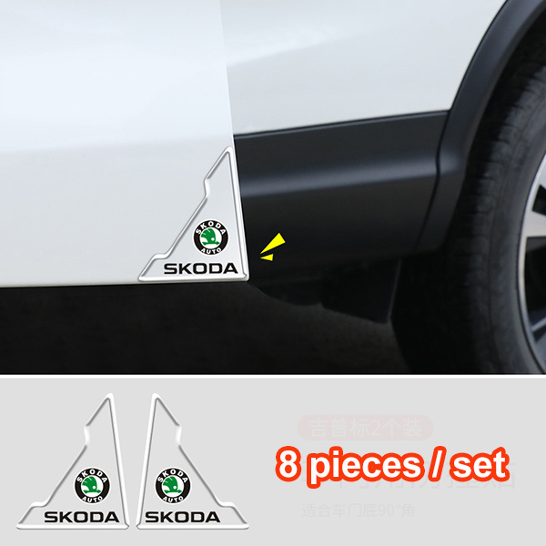 (8 kusy/1 sada) Nálepka proti kolízii na rohové dvere auta