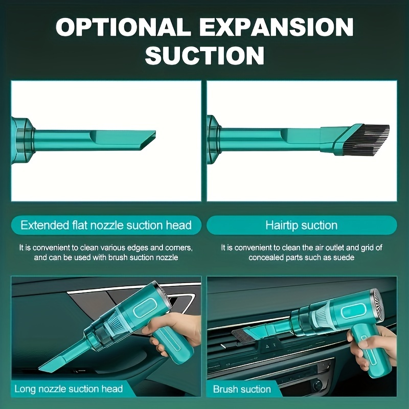 Portable Cordless Hand-held Vacuum Cleaner, Cyclone Suction Wireless Vacuum Cleaner, Rechargeable Strong Suction Vacuum Cleaner Suitable For Cars/Offices/Homes
