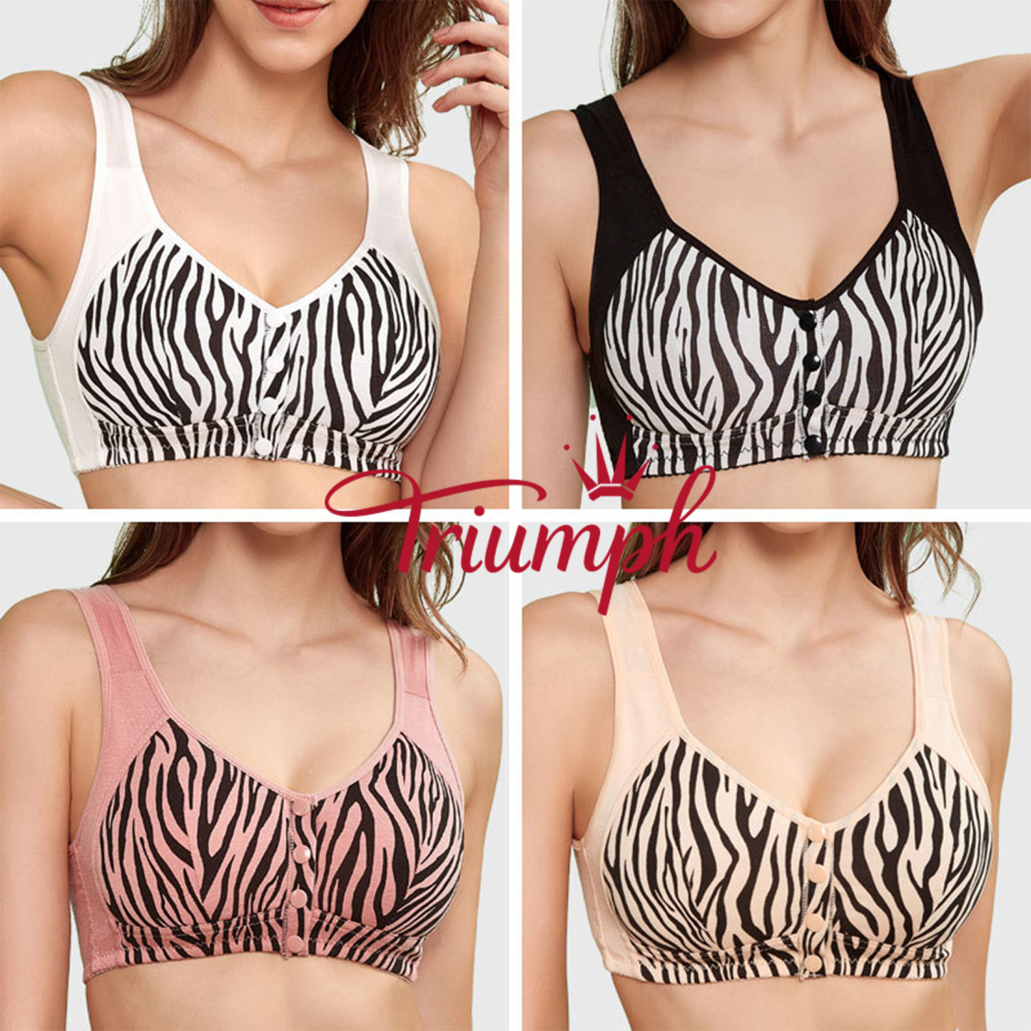 Triumph - 3 με 💥🔥 Δροσερό και αναπνεύσιμο Liftup Air BraΓυναικείο εμπριμέ Wireless Tank Top Σουτιέν εξαιρετικά μεγάλου μεγέθους