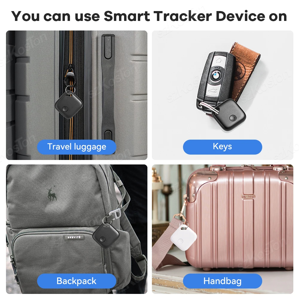 iTag Compatibil cu Bluetooth Find My APP, Localizator de chei Smart Tracker de poziționare globală Dispozitiv anti-pierdere Mini Finder pentru portofel
