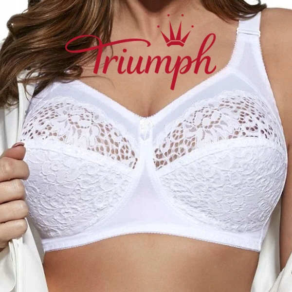 Triumph® – 3 sztuki💖50% zniżki✨2024 nowy damski haftowany miękki biustonosz w dużym rozmiarze