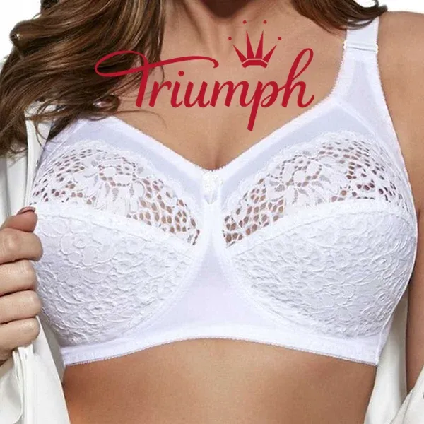 Triumph® – 3 sztuki💖50% zniżki✨2024 nowy damski haftowany miękki biustonosz w dużym rozmiarze