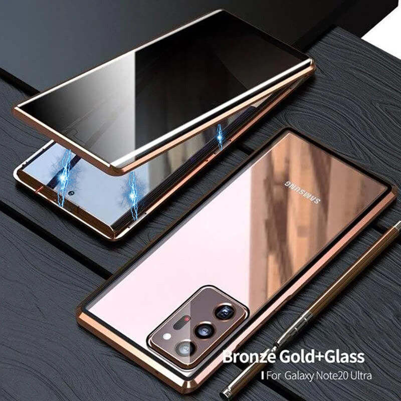 Θήκη τηλεφώνου Samsung μαγνητική διπλής όψης από σκληρυμένο γυαλί
