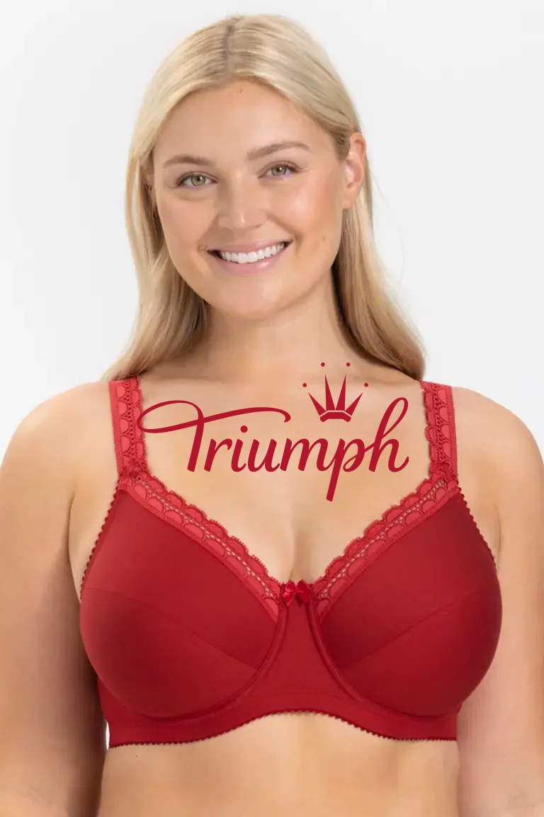 Triumph - (3 szt.) Wygodny, prosty biustonosz damski z czystej bawełny
