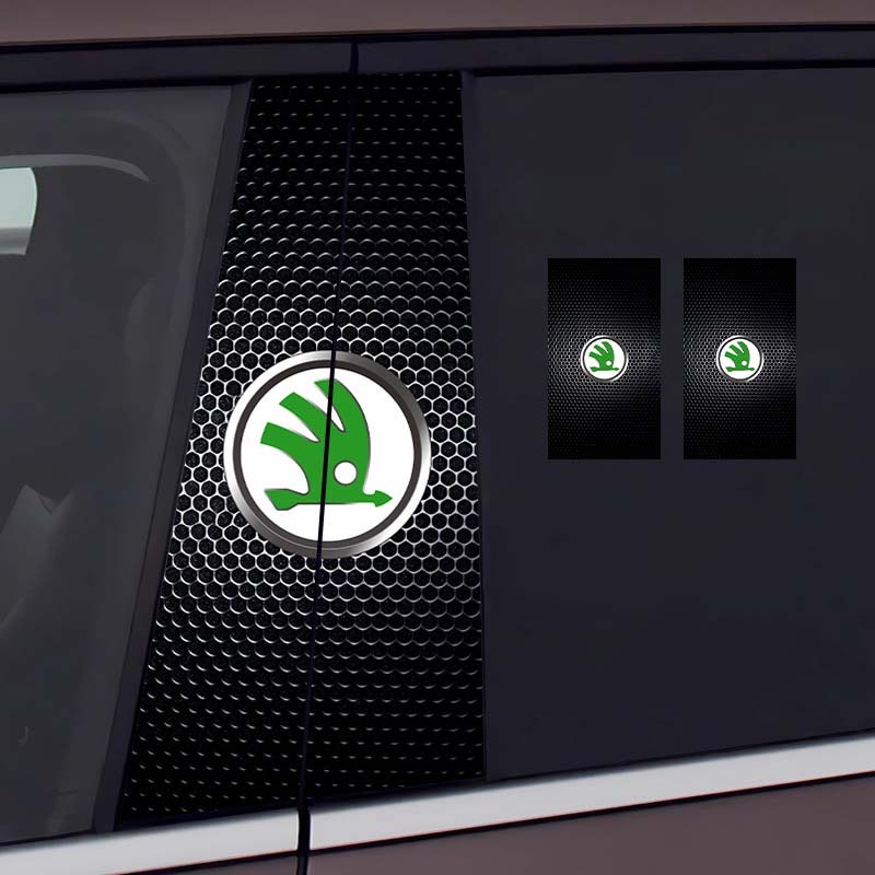 Autocolant pentru stâlp central auto Decorație creativă personalizată Film de protecție rezistent la zgârieturi și uzură pentru modificarea stâlpului BC [pereche]