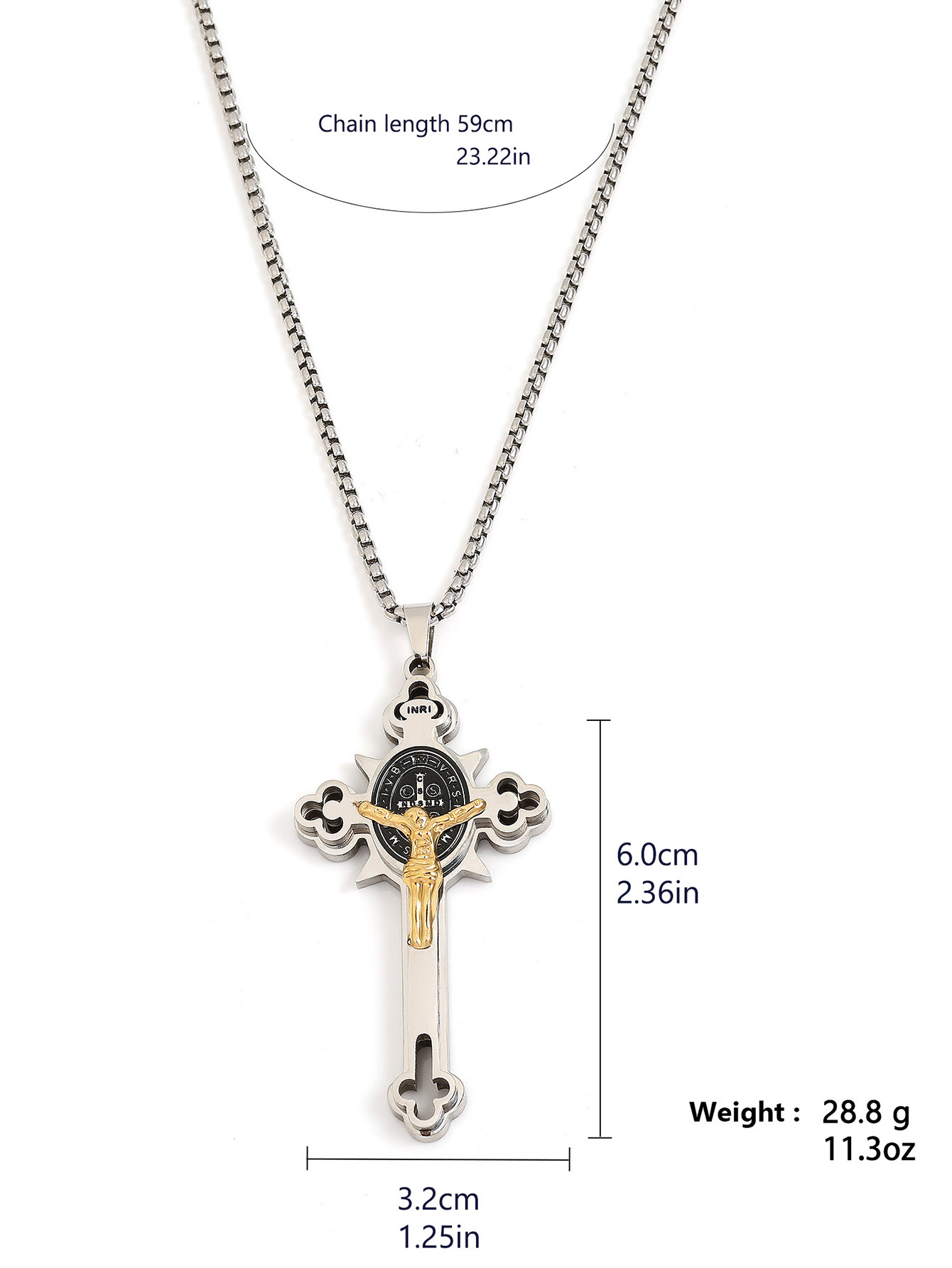 ✨Pandantiv în cruce - 🙏Binecuvântări pentru oricine îl poartă