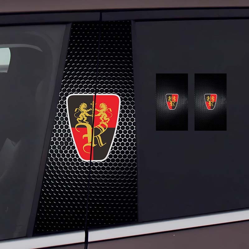 Autocolant pentru stâlp central auto Decorație creativă personalizată Film de protecție rezistent la zgârieturi și uzură pentru modificarea stâlpului BC [pereche]