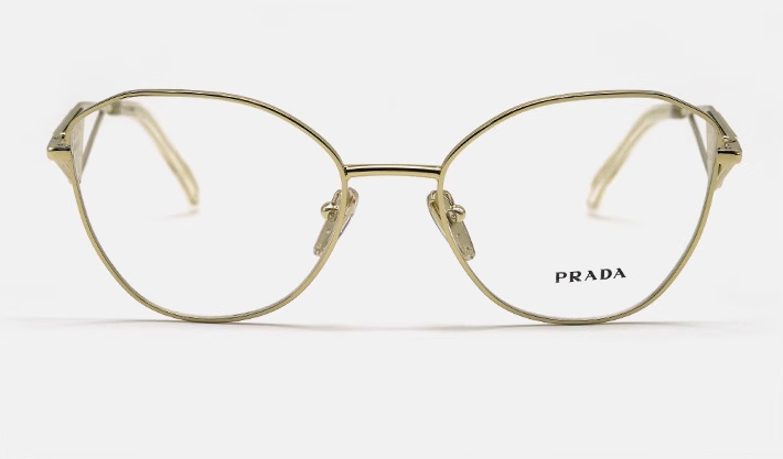 PRADA🕶️okulary antypromieniowe i anty-UV w złotej oprawce