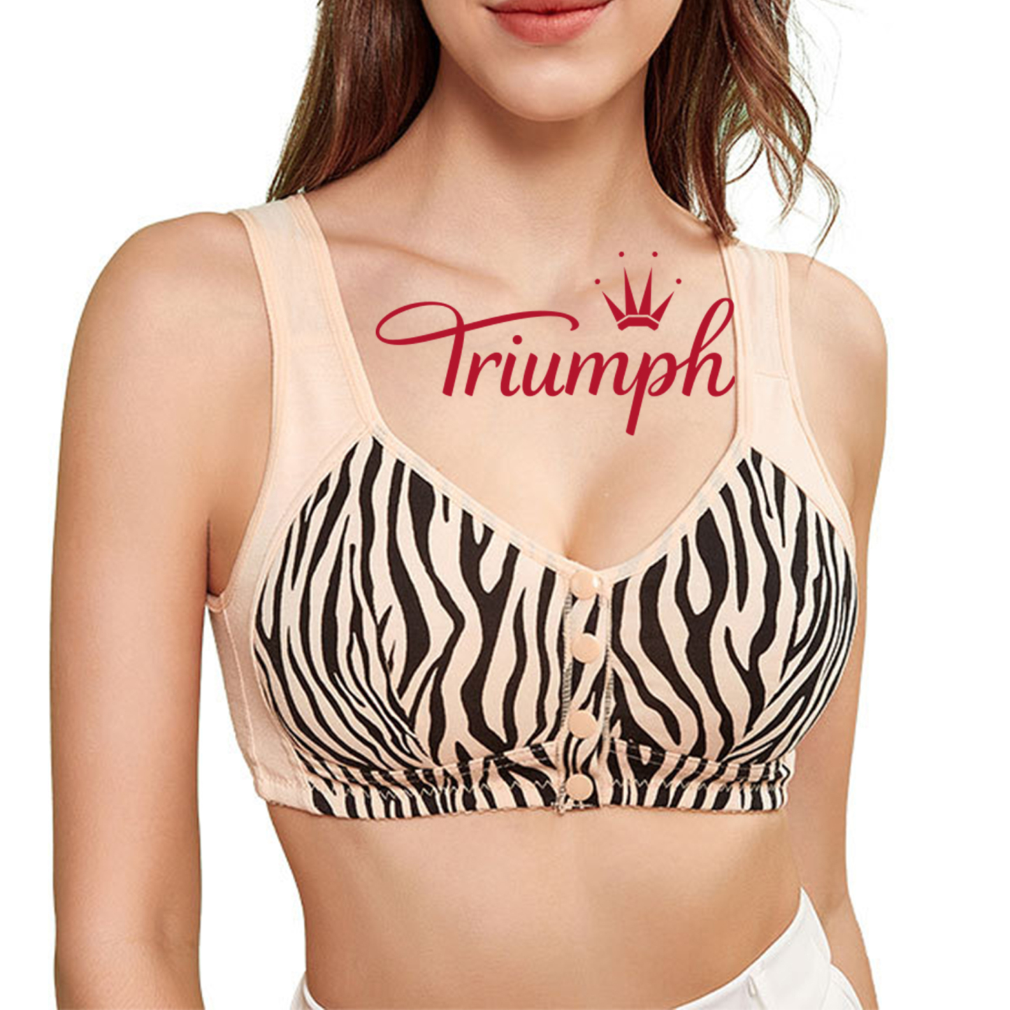 Triumph - 3 με 💥🔥 Δροσερό και αναπνεύσιμο Liftup Air BraΓυναικείο εμπριμέ Wireless Tank Top Σουτιέν εξαιρετικά μεγάλου μεγέθους