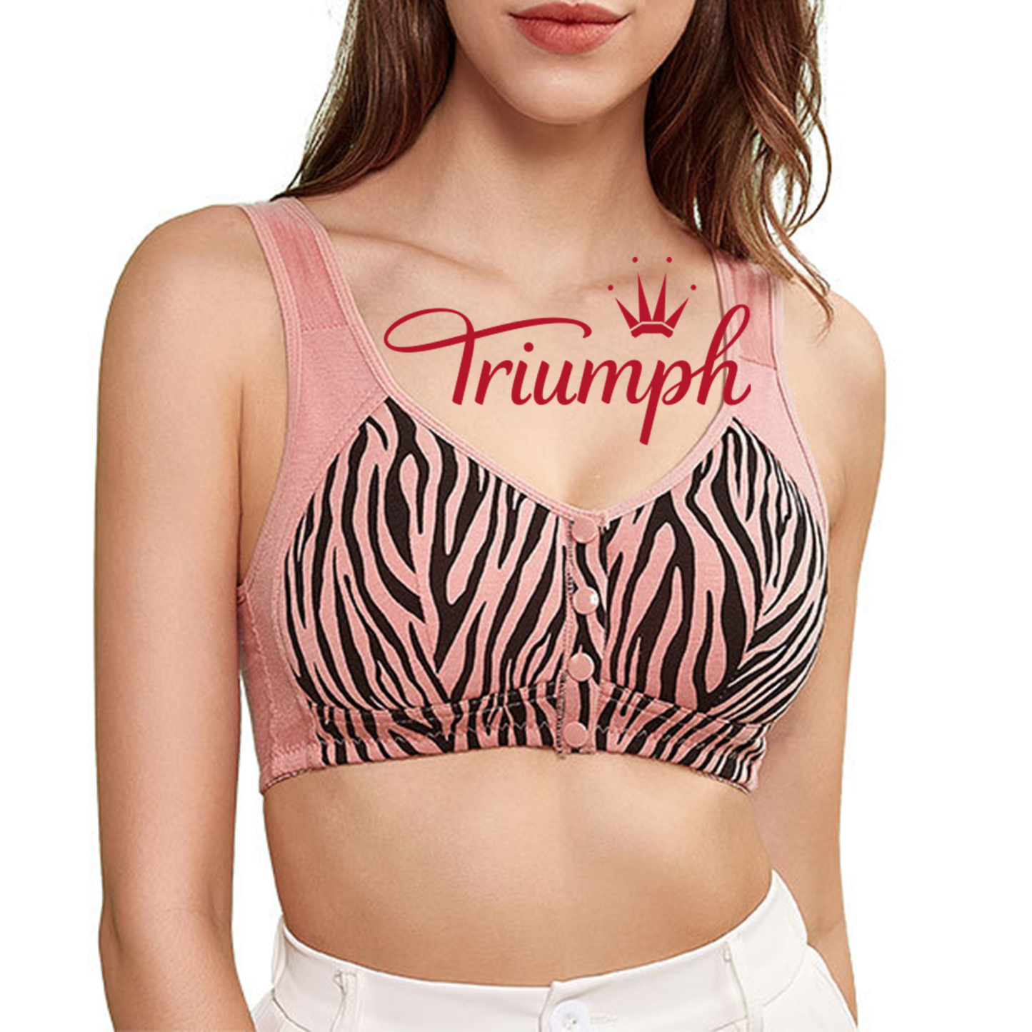 Triumph - 3 με 💥🔥 Δροσερό και αναπνεύσιμο Liftup Air BraΓυναικείο εμπριμέ Wireless Tank Top Σουτιέν εξαιρετικά μεγάλου μεγέθους