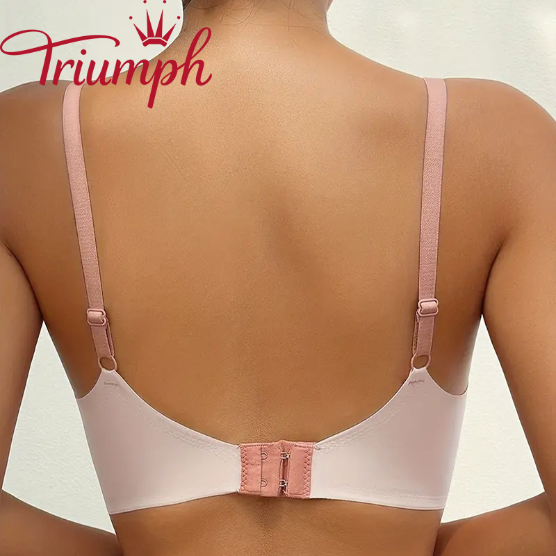 6 bucăți 🔥Sutien fără cusături Triumph - Mătase de gheață fără inele de oțel 【S-XL】 3 seturi (3 sutiene, 3 lenjerie intimă)