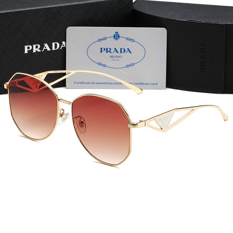 PRADA🕶️okulary antypromieniowe i anty-UV w złotej oprawce