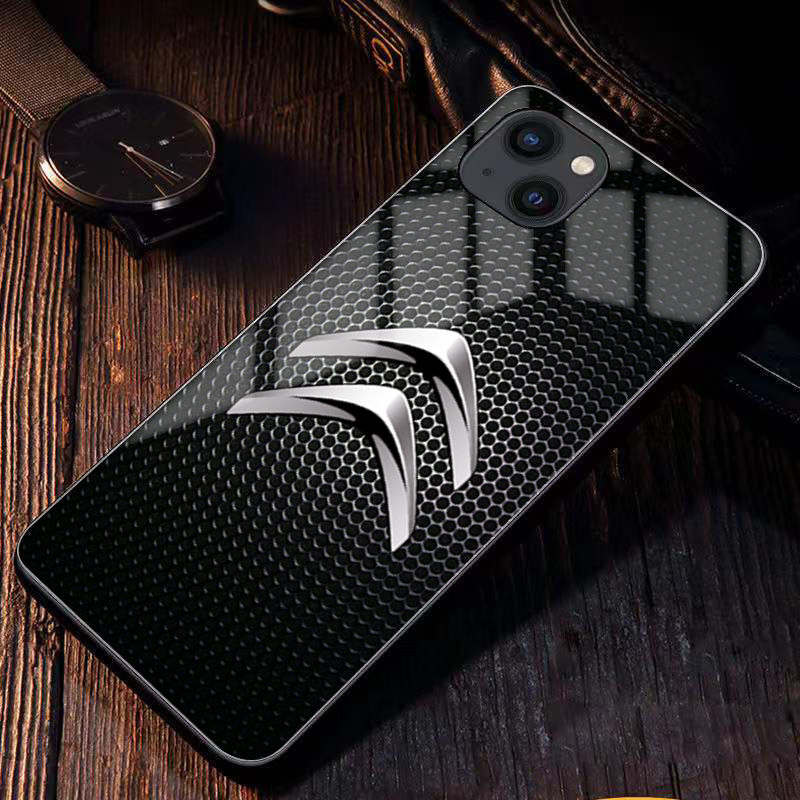 Etui na telefon komórkowy z logo samochodu, model niestandardowy, dowolny model samochodu, model telefonu komórkowego, pełna seria Apple