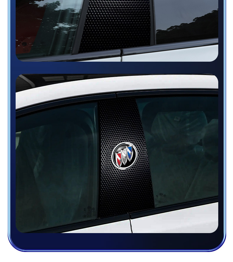 Autocolant pentru stâlp central auto Decorație creativă personalizată Film de protecție rezistent la zgârieturi și uzură pentru modificarea stâlpului BC [pereche]