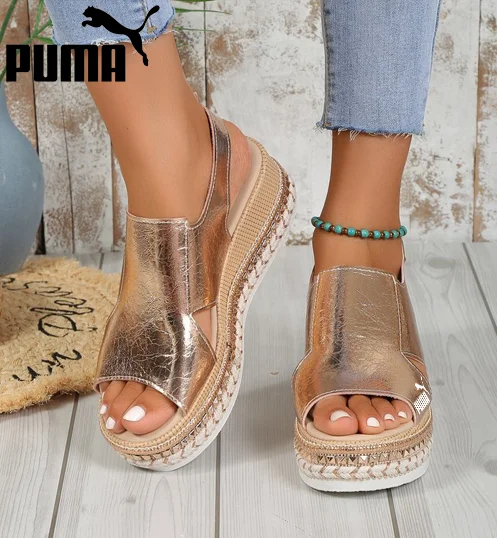 PUMA® 2024 Najnowsze wygodne damskie sandały podwyższające